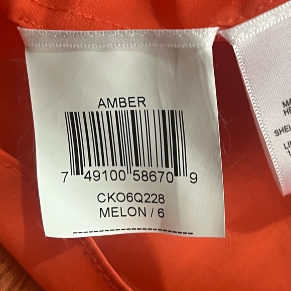 BCBGMaxazria Amber Melon Strapless Chiffon Maxi Dress sz 6 - Picture 14 of 15